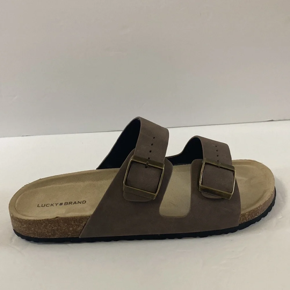 NWOT Lucky Brand blanc footbed sandals men’s size 11 adjustable straps